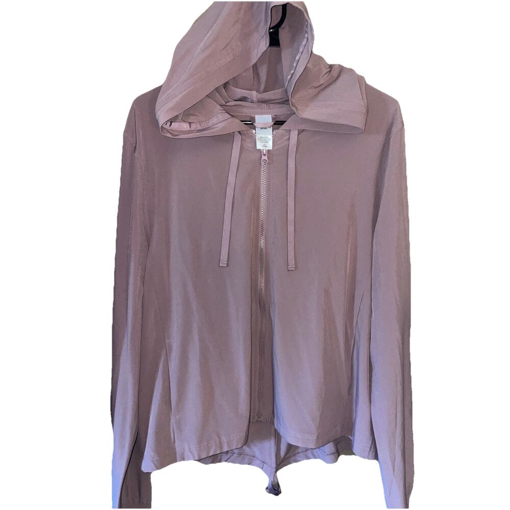 Victoria Sport Women's Jacket Large Mauve Pink Full Zip Hoodie Activewear Sports